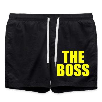The boss - Short de bain - noir - Devant - AI Model Male 185 light (185cm)