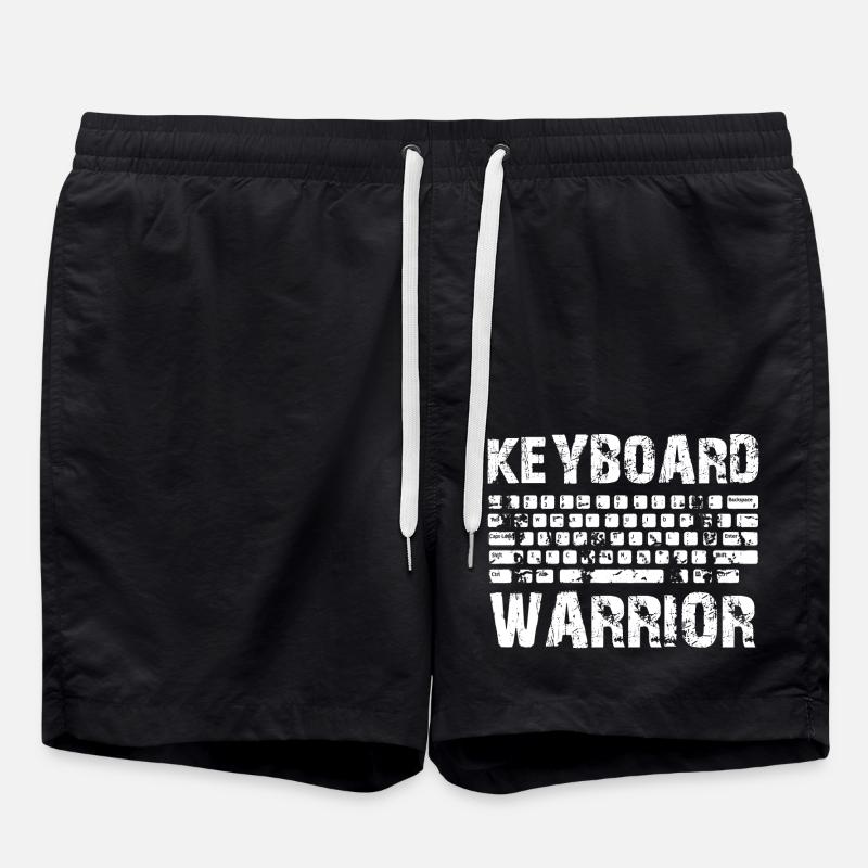 Keyboard Warrior - Swim Trunks - black