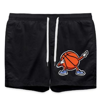 Basketball Basketballer - Badeshorts - Schwarz - Vorne - AI Model Male 185 light (185cm)