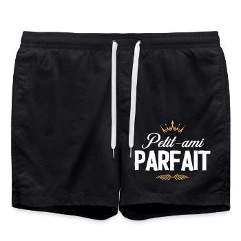 Saint Valentin petit ami parfait 1 - Short de bain - noir - Devant - AI Model Male 185 light (185cm)
