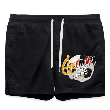 Germany no limits Fussball Fussballspiel - Badeshorts - Schwarz - Vorne - AI Model Male 185 light (185cm)