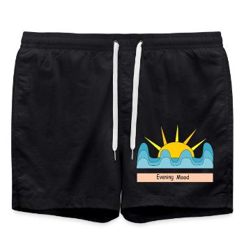 Evening Mood - Swim Trunks - black - Front - AI Model Male 185 light (185cm)