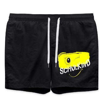 Schulkind 2025 Relaxed Fit Unisex Organic - Badeshorts - Schwarz - Vorne - AI Model Male 185 light (185cm)