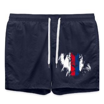Lion de Lyon. France - Short de bain - bleu marine - Devant - AI Model Male 185 light (185cm)