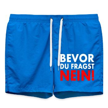 Bevor du fragst nein - Badeshorts - Cobalt blue - Vorne