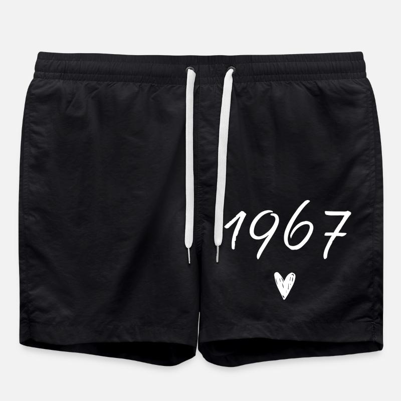 1967 coeur anniversaire - Short de bain - noir
