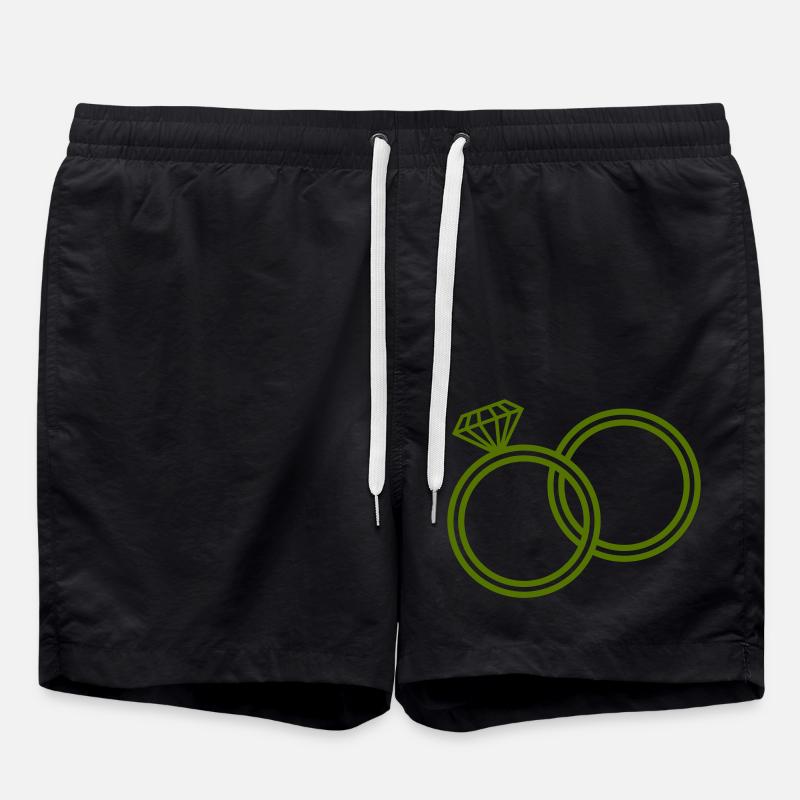 wedding rings - Swim Trunks - black