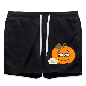 Pumpkin Time - Badeshorts - Schwarz - Vorne - AI Model Male 185 light (185cm)