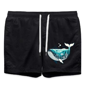Wal - Badeshorts - Schwarz - Vorne - AI Model Male 185 light (185cm)