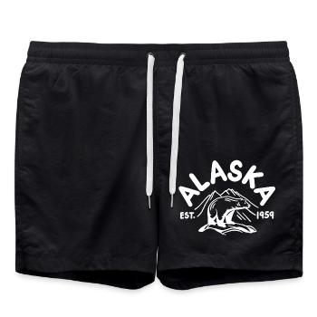 Ours de l’Alaska Est. 1959 - Short de bain - noir - Devant - AI Model Male 185 light (185cm)