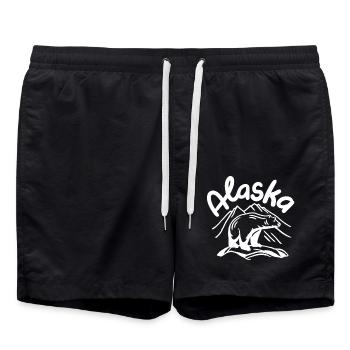 Amateurs d’aventure de l’ours en Alaska - Short de bain - noir - Devant - AI Model Male 185 light (185cm)