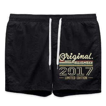 November 2017 - November 2017 Birthday Gift - Swim Trunks - black - Front - AI Model Male 185 light (185cm)