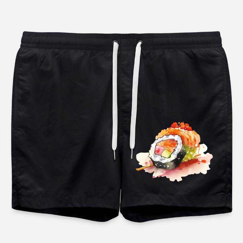 Sushi - Badeshorts - Schwarz