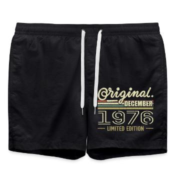 Décembre 1976 anniversaire Décembre 1976 Décembre - Short de bain - noir - Devant - AI Model Male 185 light (185cm)