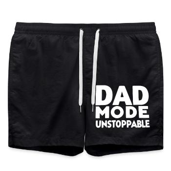 Dad Mode Unstoppable - Swim Trunks - black - Front - AI Model Male 185 light (185cm)