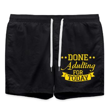 Done Adulting For Today - Badeshorts - Schwarz - Vorne - AI Model Male 185 light (185cm)