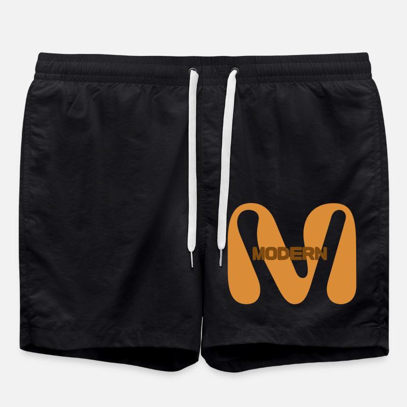 Modern - Badeshorts - Schwarz