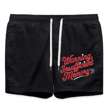 Warning Insufficient Memory 6 - Badeshorts - Schwarz - Vorne - AI Model Male 185 light (185cm)