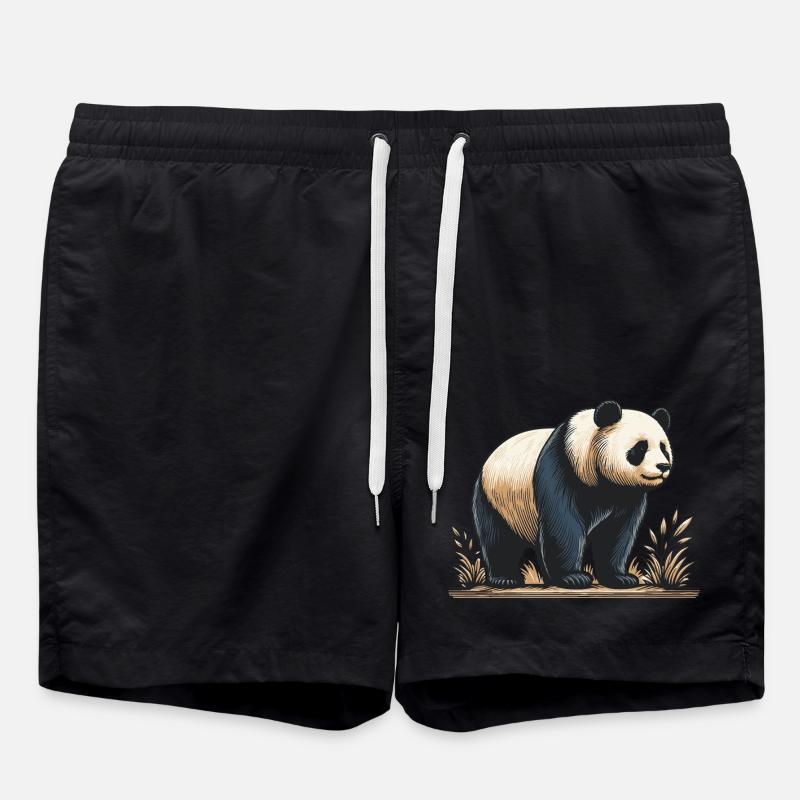 Panda - Swim Trunks - black