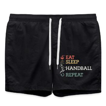 Eat Sleep Handball Repeat - Design sportif pour - Short de bain - noir - Devant - AI Model Male 185 light (185cm)