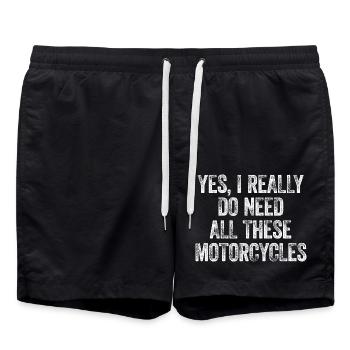 Biker-Lifestyle ohne Grenzen - Badeshorts - Schwarz - Vorne - AI Model Male 185 light (185cm)