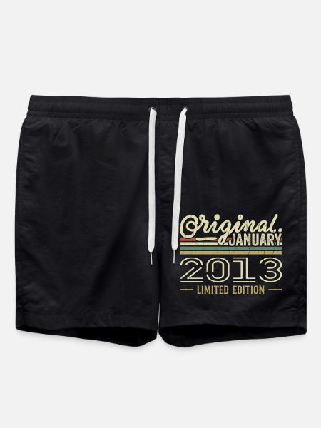 Januar 2013 Geburtstag Januar 2013 Geschenk 2013 - Badeshorts - Schwarz