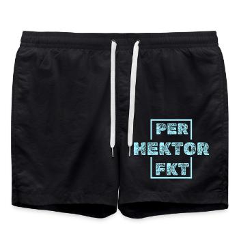 Geschenk für Hektor - Badeshorts - Schwarz - Vorne - AI Model Male 185 light (185cm)