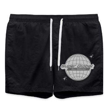 Super Global World Rétro Vintage - Short de bain - noir - Devant - AI Model Male 185 light (185cm)