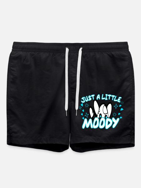 A bit moody - Swim Trunks - black
