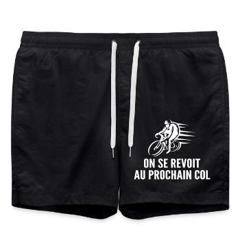 Humor Radfahren Radfahren und Berg - Badeshorts - Schwarz - Vorne - AI Model Male 185 light (185cm)