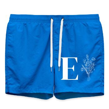 Minimalistische Blumen - Badeshorts - Cobalt blue - Vorne
