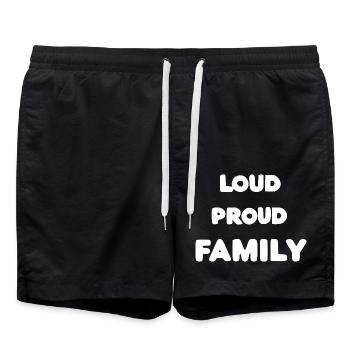 Loud Proud Family - Swim Trunks - black - Front - AI Model Male 185 light (185cm)