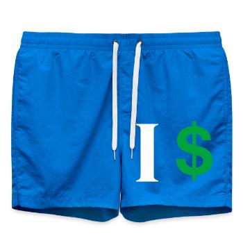Letter i dollar - Swim Trunks - cobalt blue - Front