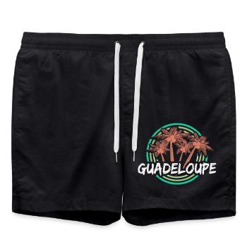 La Guadeloupe comme vacances - Short de bain - noir - Devant - AI Model Male 185 light (185cm)