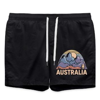 australie australie résumé montagnes cadeau - Short de bain - noir - Devant - AI Model Male 185 light (185cm)