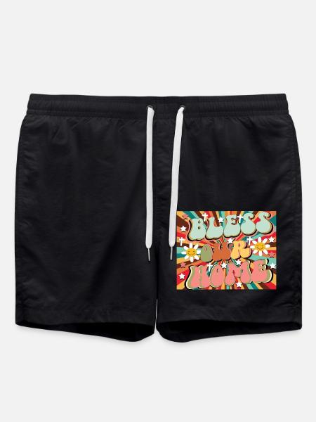 bless our home - Swim Trunks - black