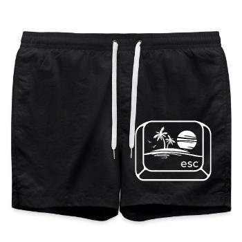 Jours fériés ESC - Short de bain - noir - Devant - AI Model Male 185 light (185cm)