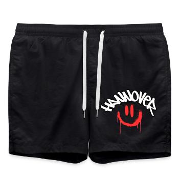 Hannover Graffiti Tag - Badeshorts - Schwarz - Vorne - AI Model Male 185 light (185cm)