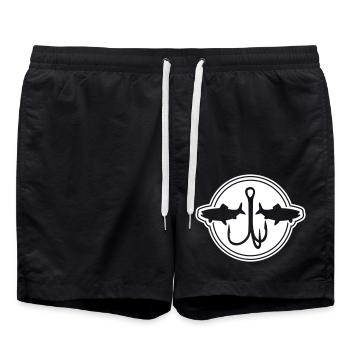Hameçons de pêche au poisson - Short de bain - noir - Devant - AI Model Male 185 light (185cm)
