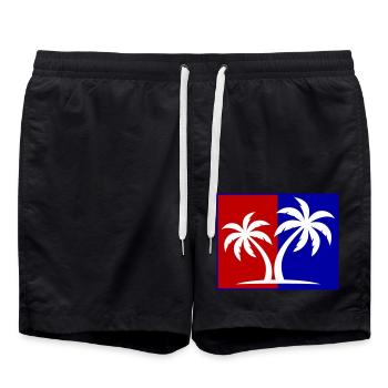 Symbole du palmier - Short de bain - noir - Devant - AI Model Male 185 light (185cm)