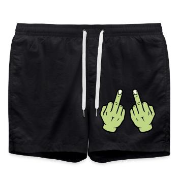 Main du majeur - Short de bain - noir - Devant - AI Model Male 185 light (185cm)