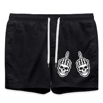 Main squelette du majeur - Short de bain - noir - Devant - AI Model Male 185 light (185cm)