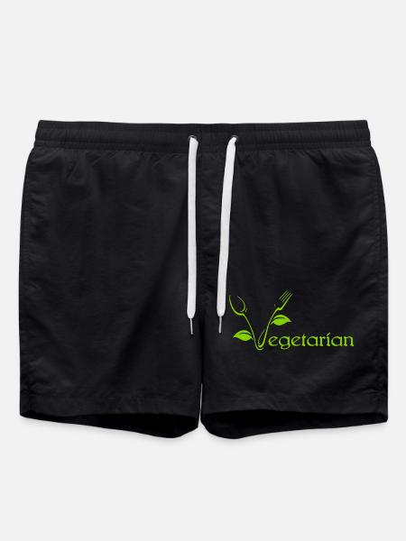 Proud To Be A Vegetarian - Swim Trunks - black