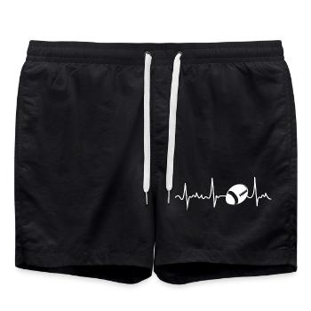 Football Heartbeat - Swim Trunks - black - Front - AI Model Male 185 light (185cm)