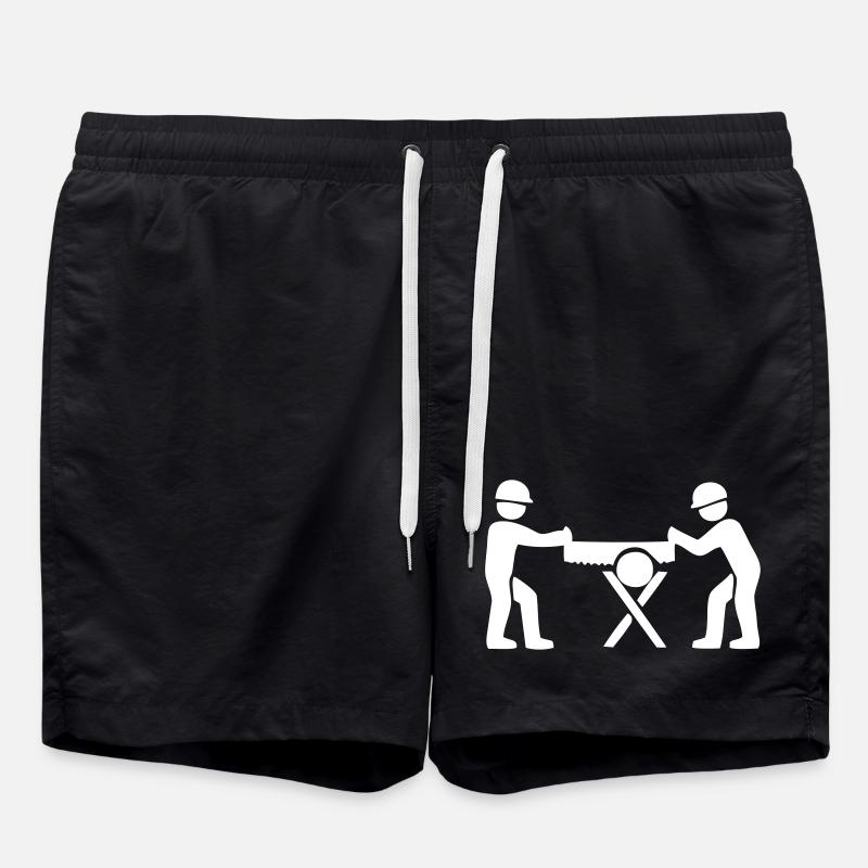 Sciages de bois - Short de bain - noir