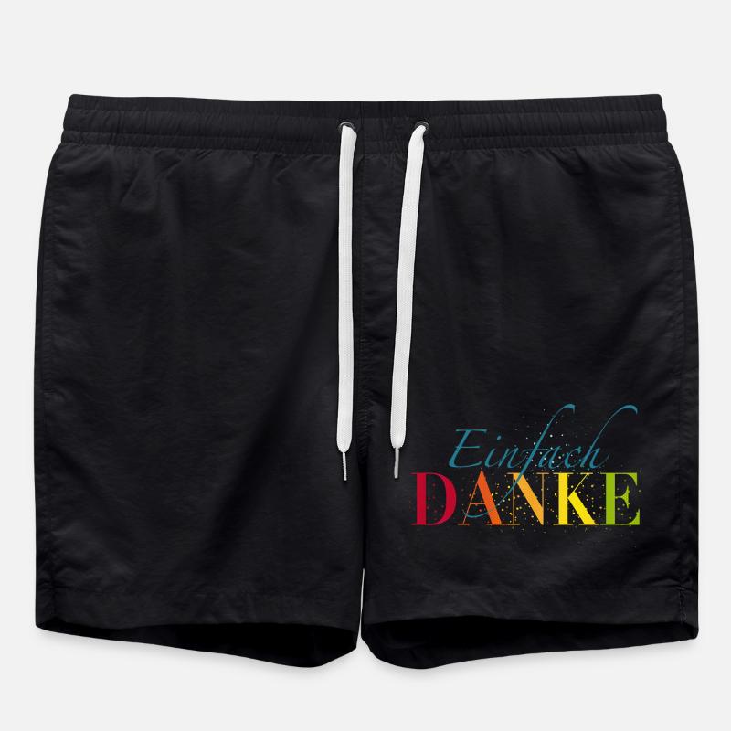 Einfach Dankeschön sagen - Badeshorts - Schwarz