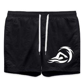 Swimming Swimmer Nature Lake Sea Team Graphic - Swim Trunks - black - Front - AI Model Male 185 light (185cm)