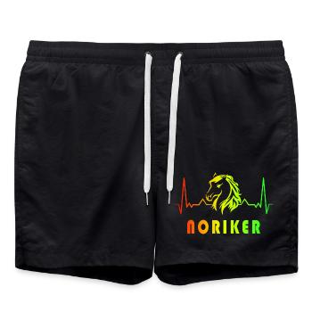 Noriker Horse Heartbeat Conception - Short de bain - noir - Devant - AI Model Male 185 light (185cm)