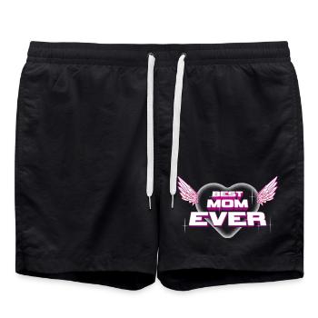 Beste Mutter aller Zeiten - Badeshorts - Schwarz - Vorne - AI Model Male 185 light (185cm)