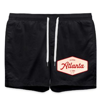 T-shirt Vintage Emblem Atlanta Script - Short de bain - noir - Devant - AI Model Male 185 light (185cm)